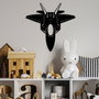 Wallity F-22 RAPTOR Escultura de Pared de Metal Negra